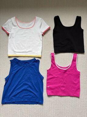 Athleta Girl Tops Bundle size 8-10 | Set of Four tanks & tee| Athletic Active